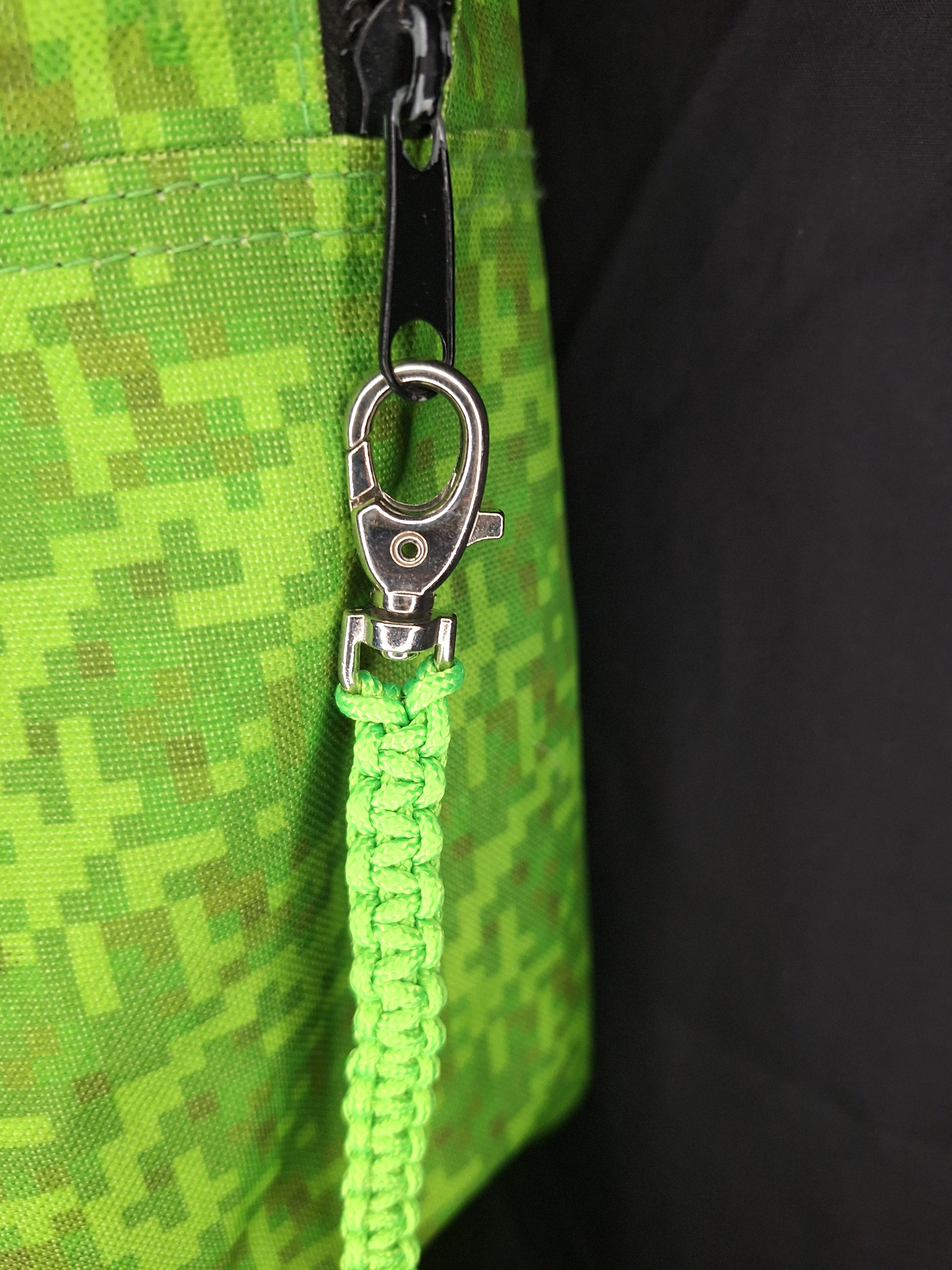 Lime green pop it micro cord Keychain
