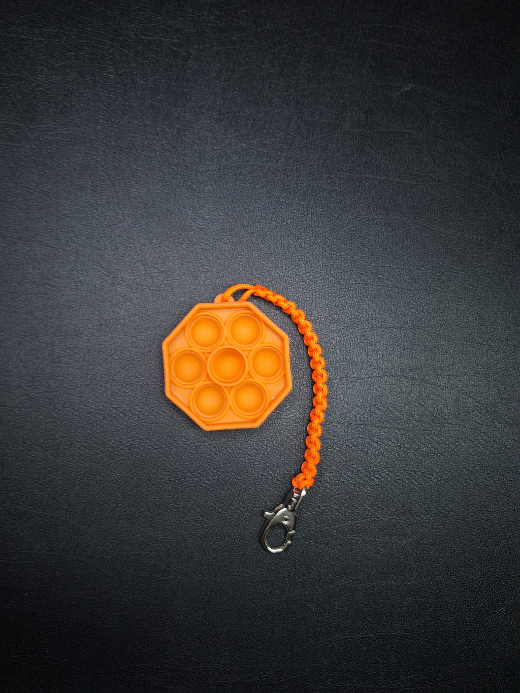 Orange pop it micro cord Keychain