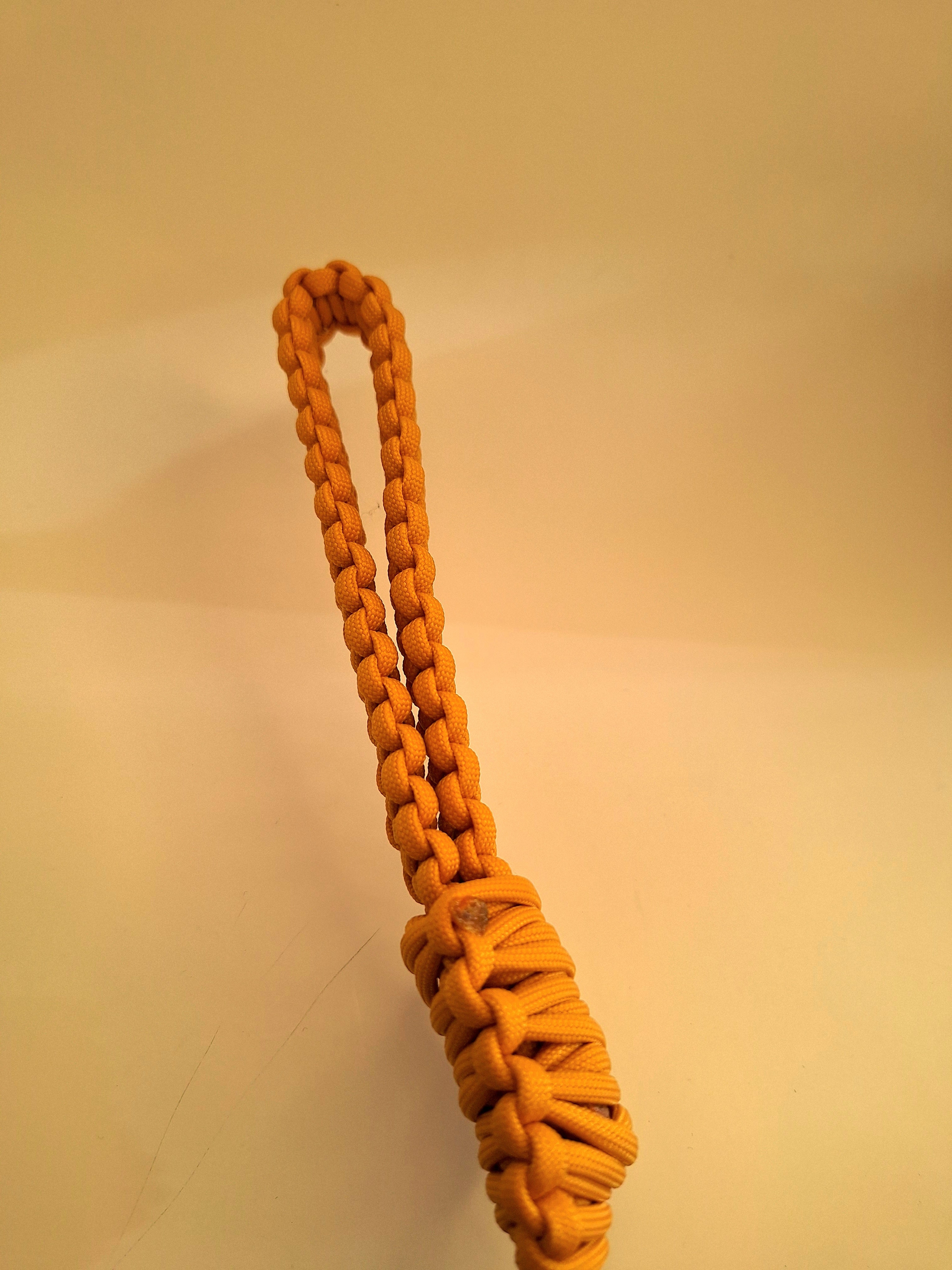 Golden yellow paracord dog leash